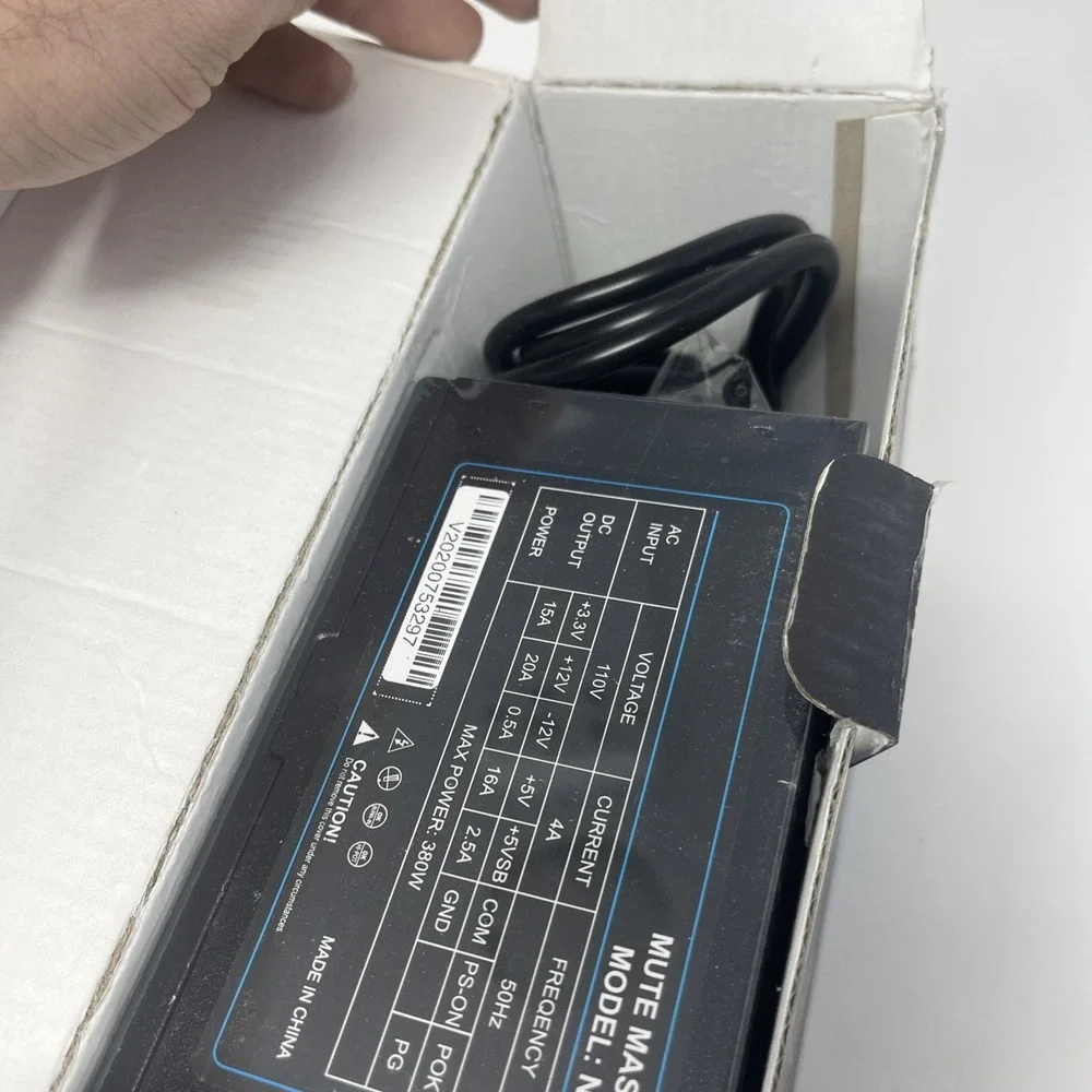 Mute Master Computer Power Supply Unit Model N380. New Open Box